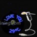 Gets USB LED Clock Fan with Pattern Display Function Portable Cooling Fan Mini USB Gooseneck Fan for laptop and PC (7 colors fan) - B07CF852GH